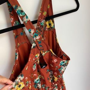 Rust Floral Dress